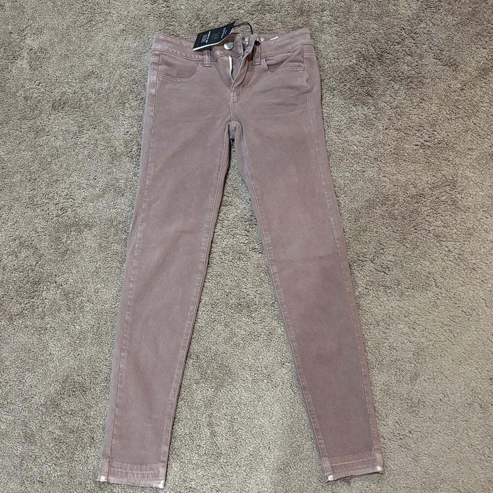 American Eagle Outfitters Women's Dusty Pink Skinny Jeans